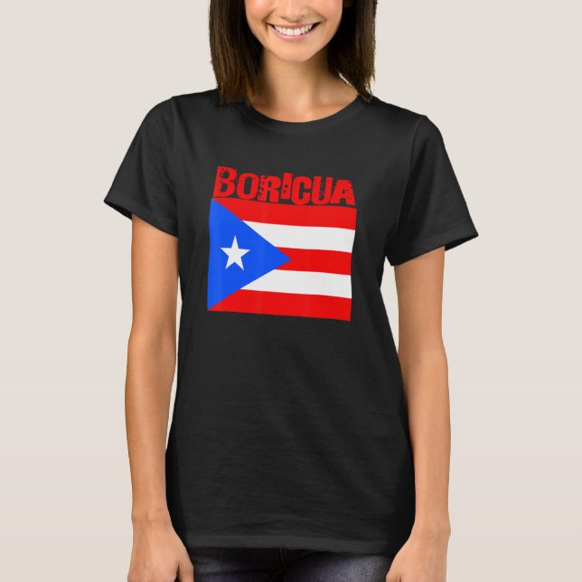 Boricua Roots Puerto Rico Pride PR Souvenir Puerto T-Shirt (Front)