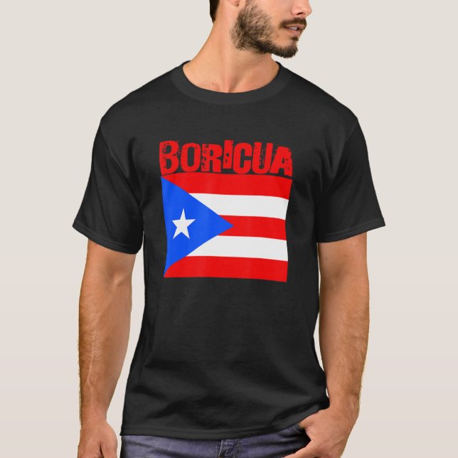 Boricua Roots Puerto Rico Pride PR Souvenir Puerto T-Shirt (Front)