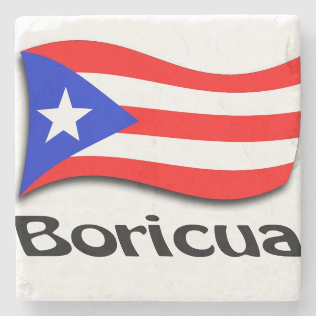 Boricua Stone Coaster (Front)