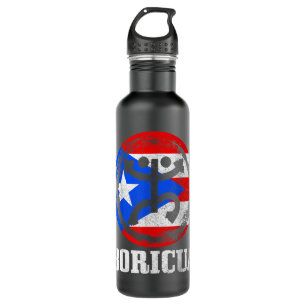 Boricua Taino Coqui Symbol Puerto Rico Flag Pride 710 Ml Water Bottle