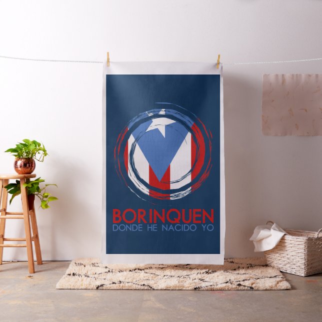 Borinquen: Puerto Rico Flag Fabric (In Situ)