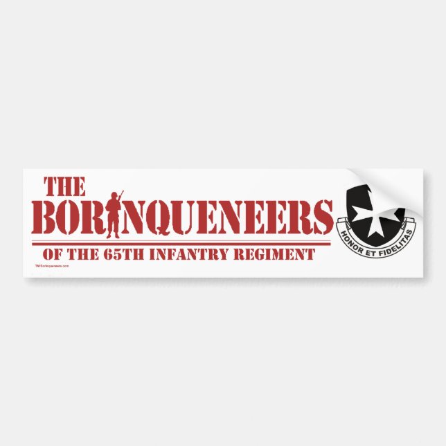 Borinqueneers Bumper Sticker (Front)