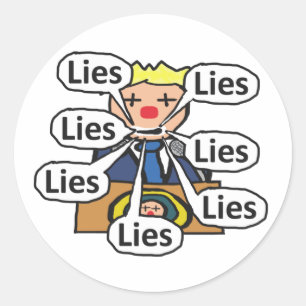 Boris Lies Clown World Classic Round Sticker