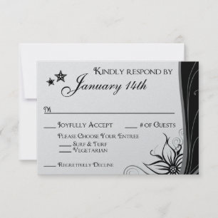 Boris Melinda wedding RSVP Card