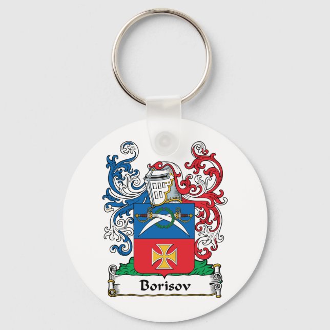 Borisov Family Crest Key Ring (Front)