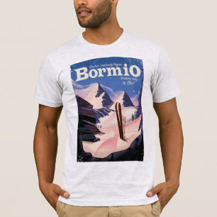 Bormio,Sondrio, Lombardy Region, Italy ski poster. T-Shirt