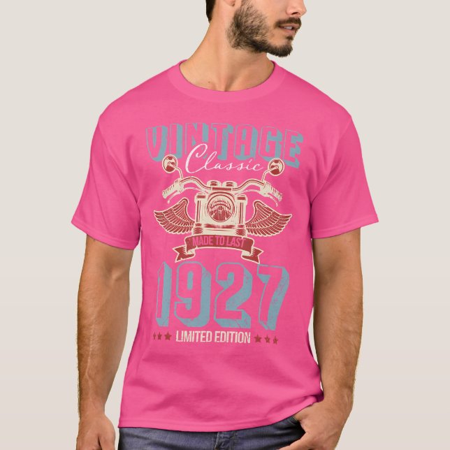 Born 1927 94 Birthday Motorbike T-Shirt (Front)