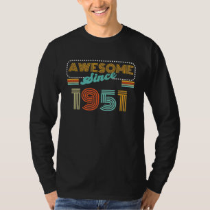 Born 1951  Vintage Retro Costume Of Awesome Since  T-Shirt