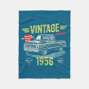 Born 1956 70th Birthday Fathers Fleece Blanket