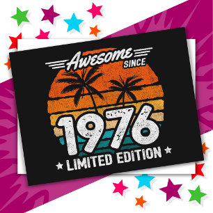 Born 1976 Limited Edition Retro Awesome Since 1976 Postcard