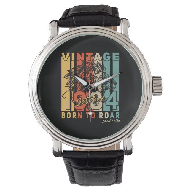 Born 1984 October Retro Lion Watch (Front)