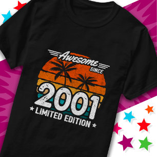 Born 2001 Limited Edition Retro Awesome Since 2001 T-Shirt