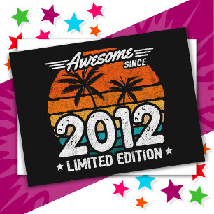 Born 2012 Limited Edition Retro Awesome Since 2012 Postcard