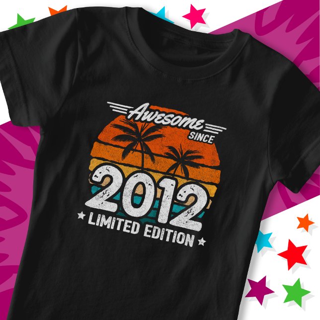 Born 2012 Limited Edition Retro Awesome Since 2012 T-Shirt (Creator Uploaded)