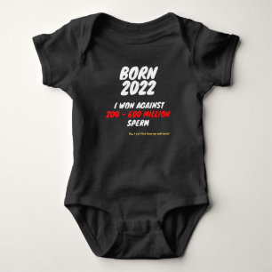Born 2022 - I AM A WINNER Baby Strampler Bodysuit