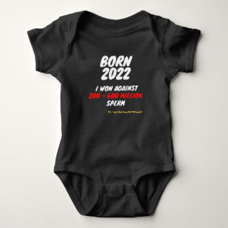 Born 2022 - I AM A WINNER Baby Strampler Bodysuit