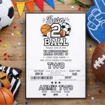 Born 2 Ball Sports Themed Boy 2nd Birthday Party