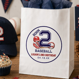 Born 2 Baseball Sports Theme Boy's 2nd Birthday Favour Bags