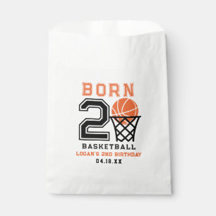 Born 2 Basketball   Sports Boy's 2nd Birthday Favour Bags