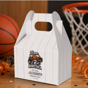 Born 2 Basketball Sports Themed 2nd Birthday Favour Box