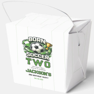 Born 2 Soccer Sports Themed Boy 2nd Birthday Party Favour Box