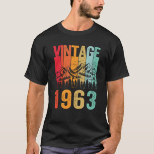 Born 60th Bday Mens Vintage 1963 60 Year Old Birth T-Shirt