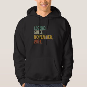 Born 8th Birthday 8 Years Legend Since November 20 Hoodie