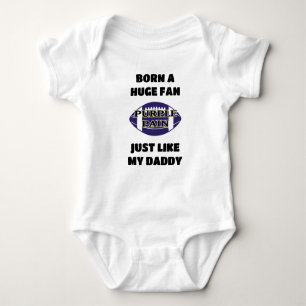 Born A Baltimore Football Fan Baby Bodysuit