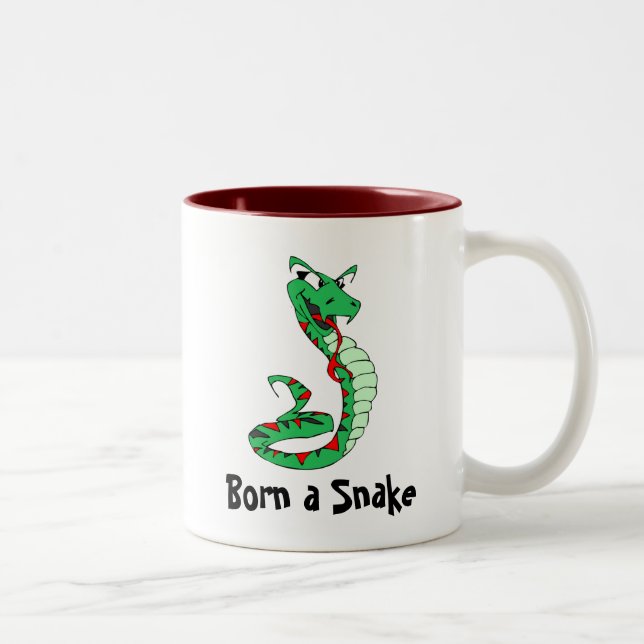Born a Snake Two-Tone Coffee Mug (Right)