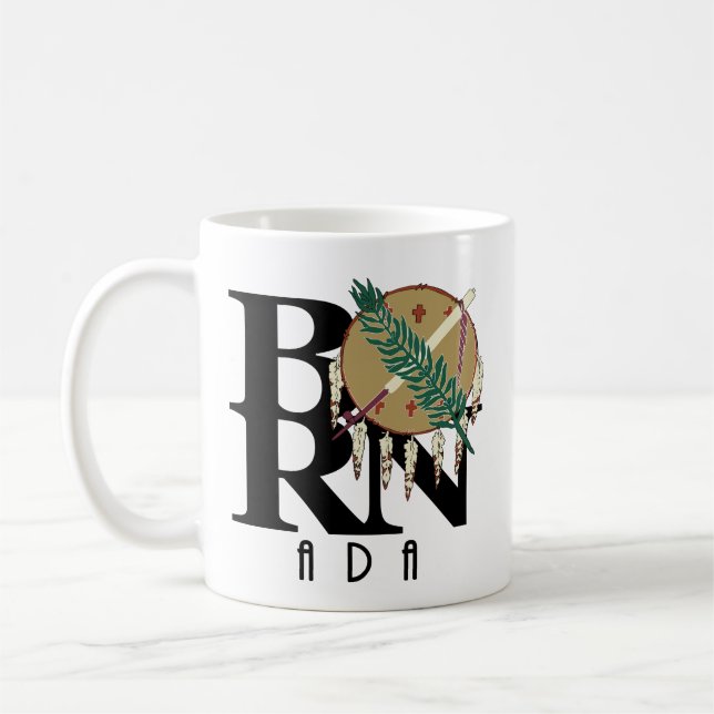 BORN Ada Oklahoma 11oz Coffee Mug (Left)