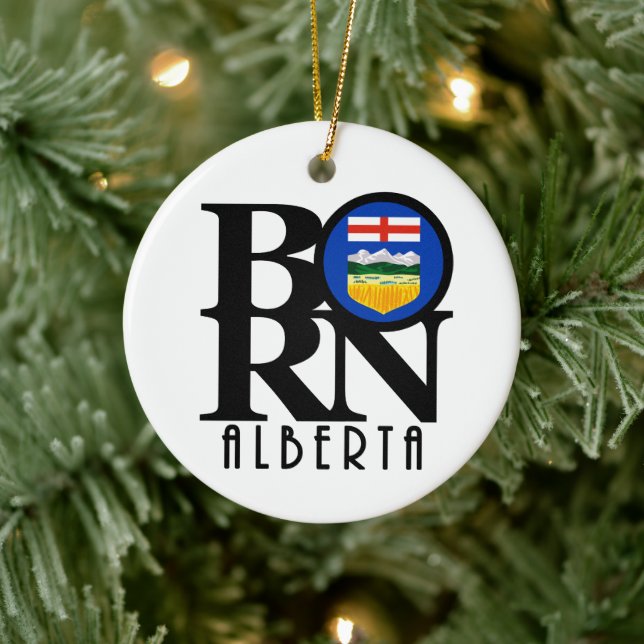 BORN Alberta Canada Ceramic Tree Decoration (Tree)