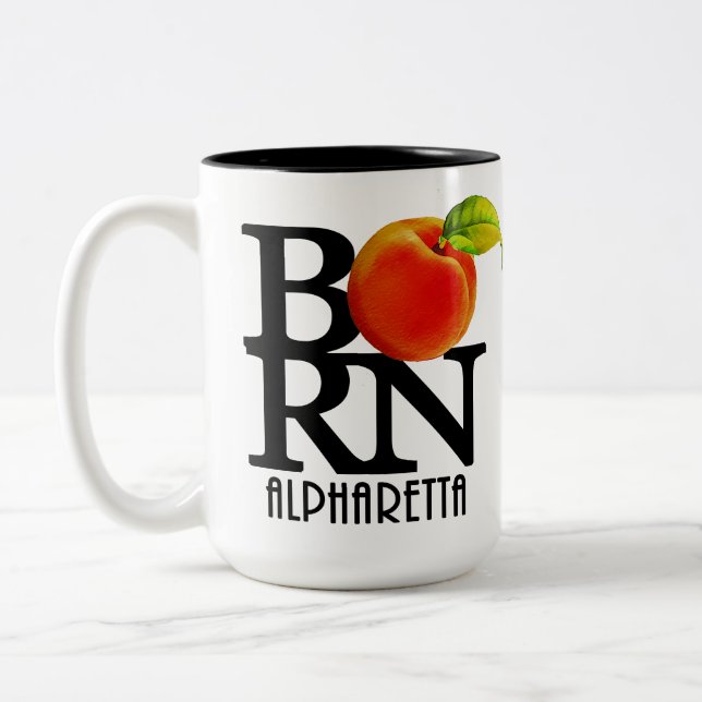 BORN Alpharetta Georgia 15oz Two-Tone Coffee Mug (Left)