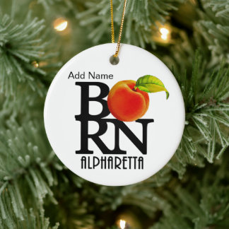 BORN Alpharetta Georgia Ceramic Tree Decoration