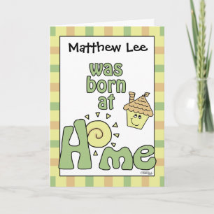 Born at Home Personalised Birth Announcement