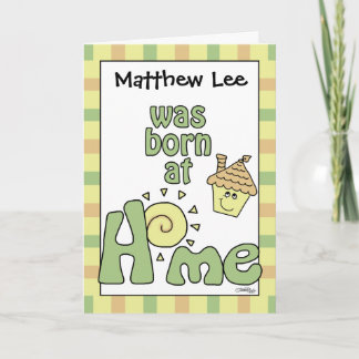Born at Home Personalised Birth Announcement