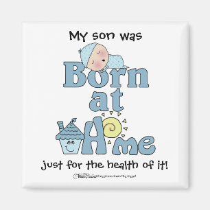 Born At Home-Sleeping Baby Boy Magnet
