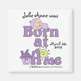 Born At Home-Sleeping Baby Girl Magnet