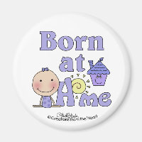 Born At Home-Stick Figure Girl in Purple