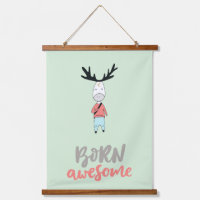 Born Awesome Modern Cartoon Deer