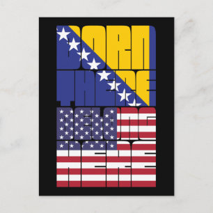 Born Bosnia Belong American Postcard