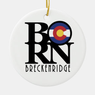 BORN Breckenridge CO Ceramic Tree Decoration