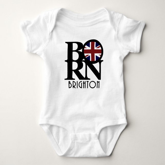 BORN Brighton England Baby Bodysuit (Front)