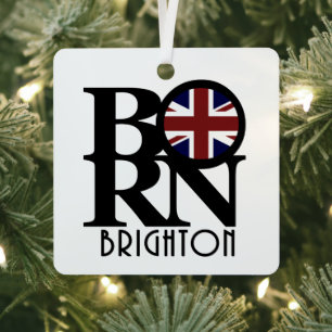 BORN Brighton England  Metal Tree Decoration