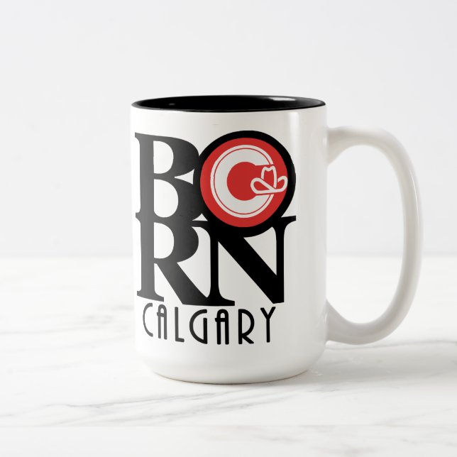 BORN Calgary 15oz (city flag) Two-Tone Coffee Mug (Right)