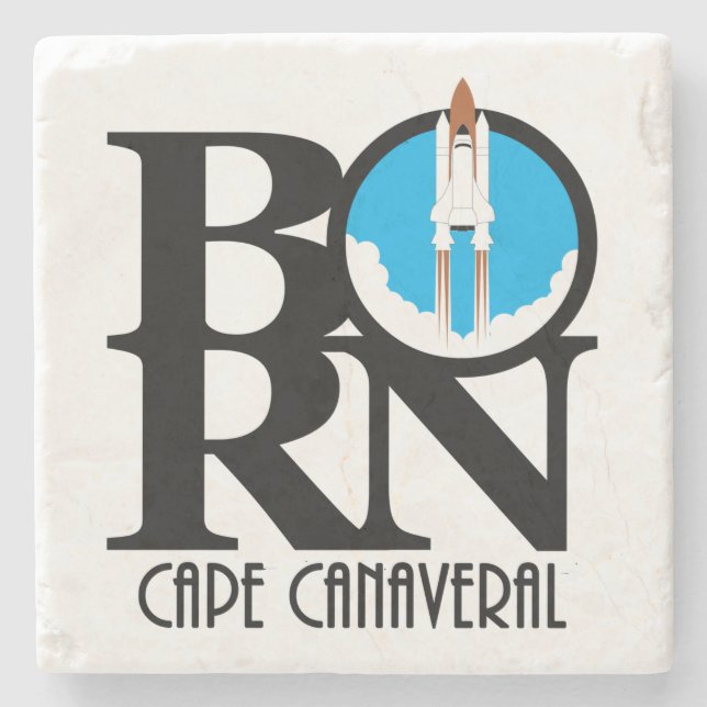BORN Cape Canaveral Stone Coaster (Front)