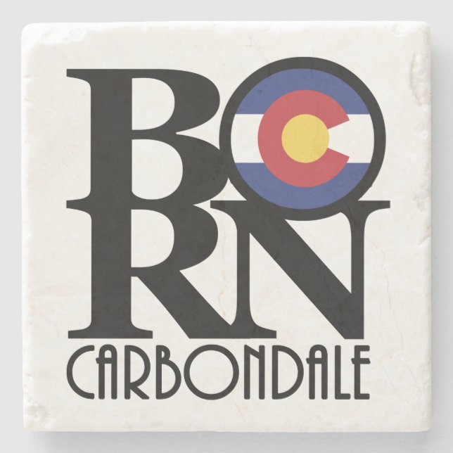 BORN Carbondale Colroado Stone Coaster (Front)