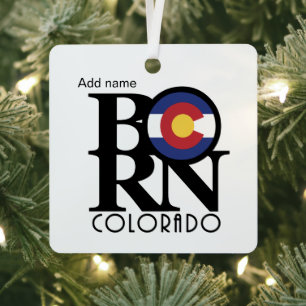 BORN Colorado Custom Metal Tree Decoration
