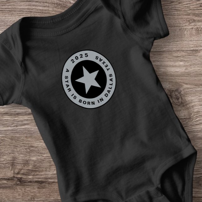 Born Day Shower Dallas Texas Star Sports Infant  Baby Bodysuit (Creator Uploaded)