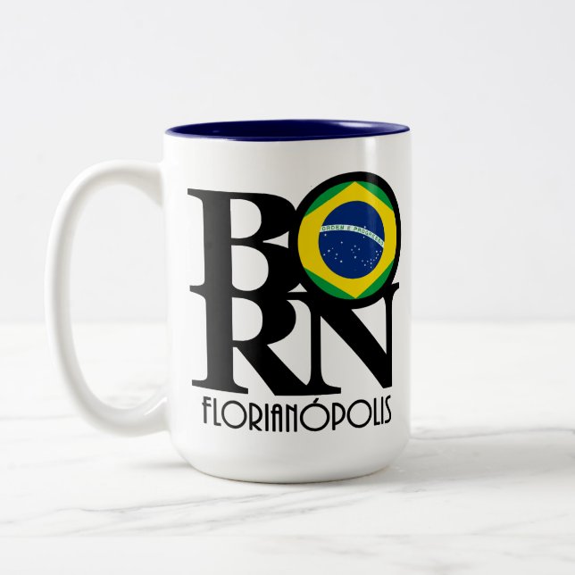 BORN Florianópolis 15oz Two-Tone Coffee Mug (Left)