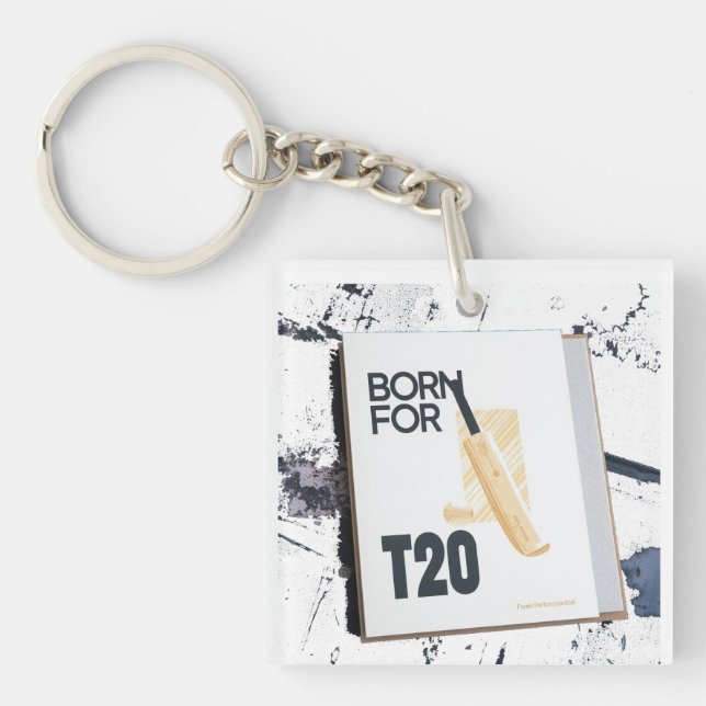 Born For T20 Cricket Graphic Tee Key Ring (Front)